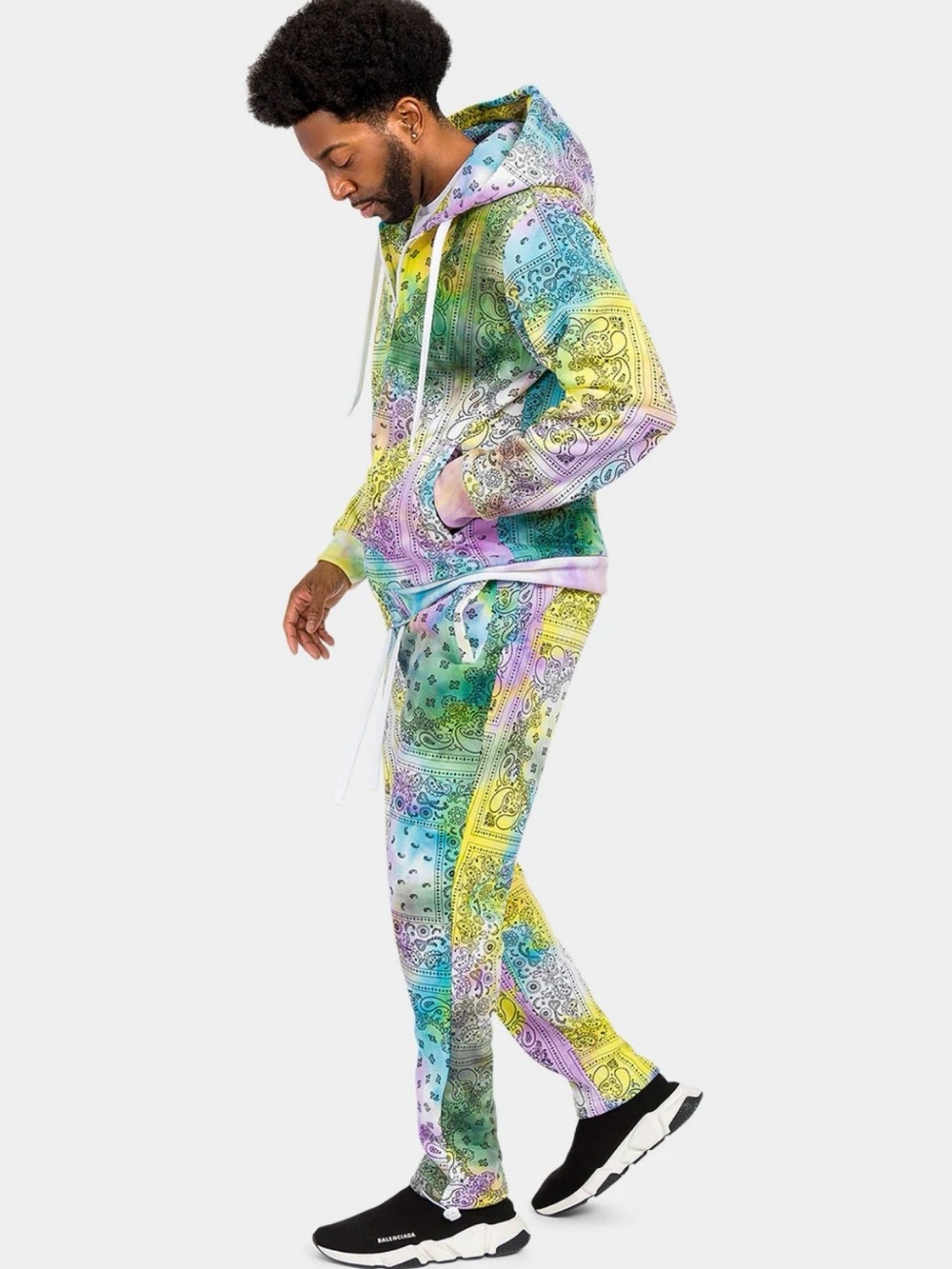 Men’s Bandana Print Tie Dye Men's Track suit size L Like New